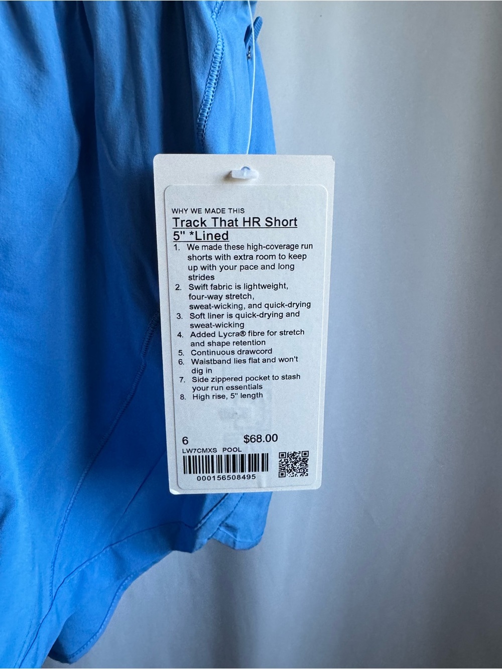 Lululemon Track That High-Rise Lined Short 5” Pool Party - Size: 6 - Picture 5 of 5